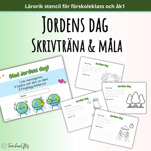 Jordens Dag – Skrivträna och måla