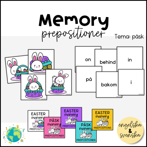 Påskmemory - Prepositioner