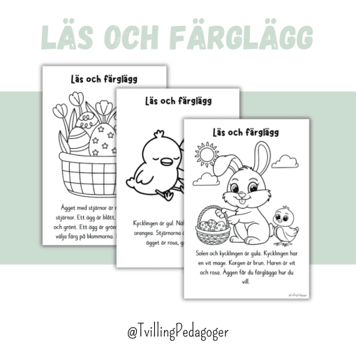 Läs och färglägg - påsk