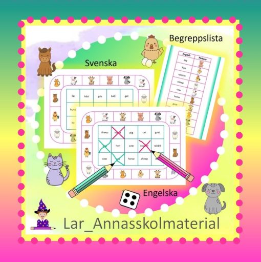 Bondgårdsdjur spel i svenska och engelska