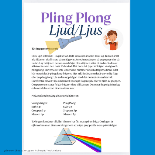PlingPlong - Ljud/ljus