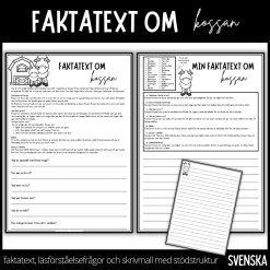 Dags att läsa, svara på frågor och skriva - faktatext om kossan
