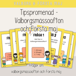 Valborgsmässoafton och Första maj - Tipspromenad - Vårtema