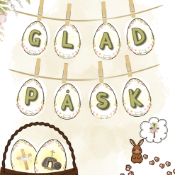 Glad påsk - vimpel