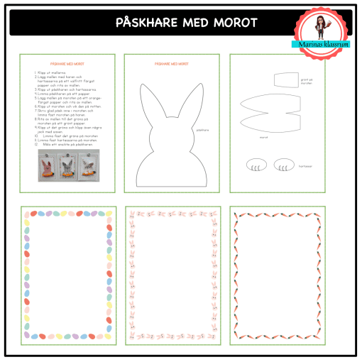 Påskpyssel - påskhare med morot