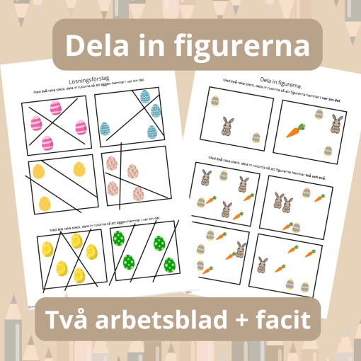 Dela in med streck!