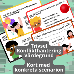 4 samtalskort värdegrund och konflikthantering. Lilla paketet 1