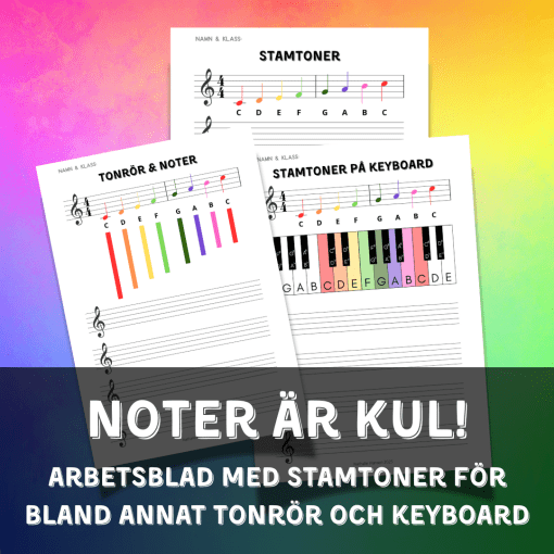 Stamtoner - Noter i färg
