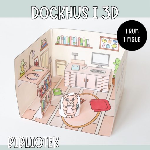 Pyssla dockhus - bibliotek