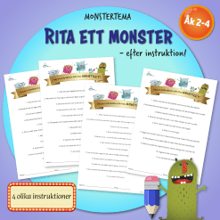 Rita ett monster - efter instruktion!