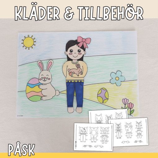 Tillägg klippdockor - Påsk