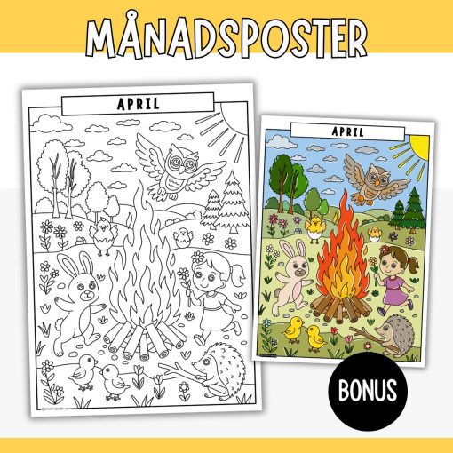 April - Målarbild