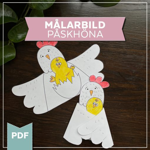 Påsk - målarbild påskhöna