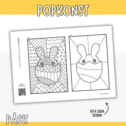 Popkonst- påskkort (fri nedladdning)