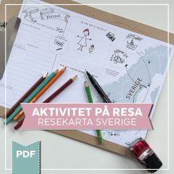 resekarta målarbild
