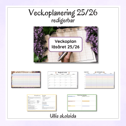 Mall för veckoplanering, terminsplanering, ämnesplanering och dagsplaneringar – redigerbar