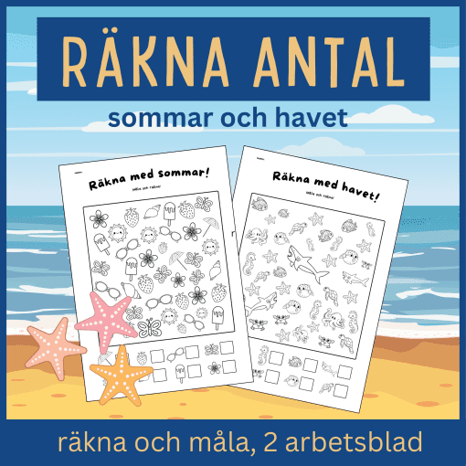 Räkna med sommar och havet - Talområde 1-10